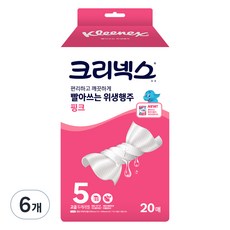 크리넥스 빨아쓰는 위생행주 핑크, 20개입, 6개