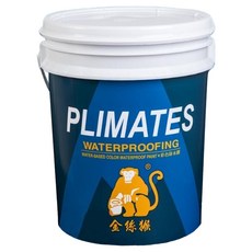 PLIMATES 金絲猴 701防水防熱面漆, 防水彩色面漆, 白色, 4kg, 1桶