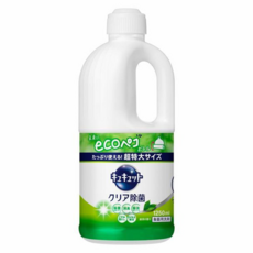 Kao 花王 Cucute 珂珂透 餐具洗碗精補充瓶, 濃縮配方 強力除菌 1250ML大容量, 1.25L, 1瓶