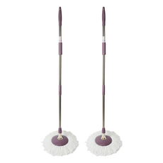 SamJeong CleanMaster 奇妙方便的旋轉拖把旋轉吸塵器, 2個