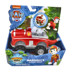 Nickelodeon PAW PATROL 汪汪隊立大功 Marshall 的大象救援車叢林狗狗, 17cm, 毛毛 + 大象消防車, 1盒
