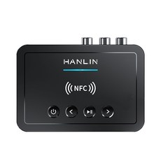 HANLIN 藍牙發射接收音源轉換器 BTM6, 藍牙5.0, NFC功能, LED高解析度螢幕