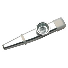kazoo 鴨子笛 經典金屬卡祖笛 烏克麗麗/吉他最佳夥伴 紙筒包裝,銀色,1個