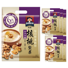 QUAKER 桂格 每日營養穀珍核桃堅果 無添加糖, 25g, 6袋, 10包