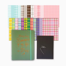아이씨엘디자인 A5 메모리 양장 6공 다이어리, 그린