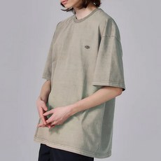 KZM S12 男款LOGO短袖, 寬鬆版型, 100%純棉, 韓國製造, 2XL, 灰綠, 1件