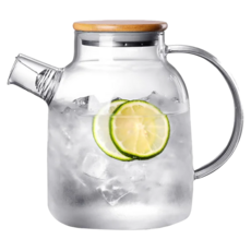 AHOYE 丹麥竹蓋胖身玻璃冷水壺 1800mL, p01_05242927, 1.8L, 1個
