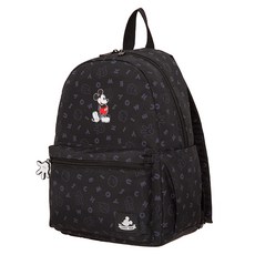 MICKEY MOUSE 米奇 復古米奇後背包 - 聚酯纖維, 38 x 26 x 14cm, 黑色, 1個