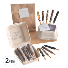 상상앤드 초콜릿 막대과자 만들기 + 페이퍼 런치팩 세트 A071, 13종, 2세트