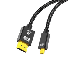 biaze 畢亞茲 Micro HDMI轉HDMI轉接線 4K/60Hz, 2K/165Hz, 鍍金接口不易生鏽, 3m, 1條
