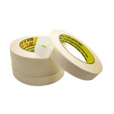 Neon 台灣霓虹 輕鬆手撕無殘膠高黏美紋紙膠帶Set 4 - 1.5cmx50公尺, 米白色, 1組