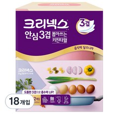 크리넥스 안심 3겹 뽑아쓰는 키친타올 140매, 18개입