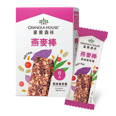 GRANOLA HOUSE 宴麥森林 燕麥棒 紫薯蔓越莓 Set 6, 含膳食纖維, 方便攜帶, 192g, 1盒