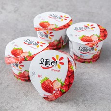 요플레 오리지널 딸기 요거트, 180g, 4개입
