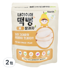 Naeiae 嬰幼兒片狀米餅, 無添加, 水梨口味, 30g, 梨子, 2包