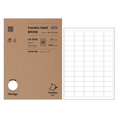 Formtec 條碼計算機化標籤 38.1 x 21.2 mm LQ-3100 20p, 65格, 1個