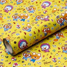附 Pororo 沉積卷包裝紙小 26.5cm x 12m, 黃色, 1個