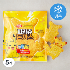 하림 포켓몬 피카츄 돈까스 (냉동), 5개, 500g