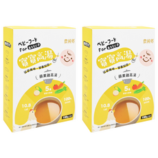 農純鄉 台灣公司貨 寶寶高湯 蘋果雞高湯 6個月以上 4包, 600g, 2盒