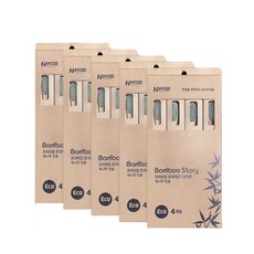 하이코스 Bamboo Story 성인용 초극세모 칫솔, 4개입, 5개