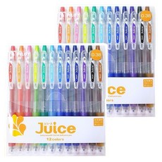 PILOT 百樂 Juice果汁筆12色組, 新型墨水耐水耐光，0.38筆頭，重心低設計，筆尖不易損壞，獨特吊飾孔設計, 12色, 2組