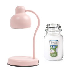 YANKEE CANDLE 融燭燈+香氛蠟燭 L號+燈泡 2入, Clean Cotton, 融燭燈(粉紅色)