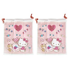 AKIRA 御衣坊 Hello Kitty 防水束口袋, 45x37cm, 超大容量, 45 x 37cm, 糖果款-大