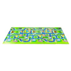 mambobaby 蔓葆 摺疊遊戲墊, 嬰兒爬行墊 城市圖樣, 200cm*150cm, 200 x 150 x 1cm, 城市圖款