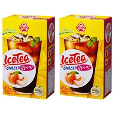 오뚜기 아이스티 복숭아맛, 14g, 20개입, 2개 14g, 20개입, 2개
