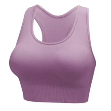 Homegym 歐美高強度挖背運動內衣, S(65A~70A), 馬卡龍紫, S(65A~70A)