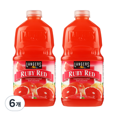 랭거스 루비레드 자몽 주스, 1.89L, 6개