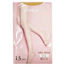 VOLA 維菈 彈性絲襪 15 DEN 輕薄透膚 褲型設計 指尖加強 M-XL, 膚色, M~XL 臀圍85~105cm 身高150~175cm