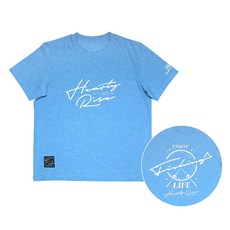 HEARTY RISE 哈帝來斯 短袖T恤 HE-9014 (藍) #XL，聚酯纖維, 1件