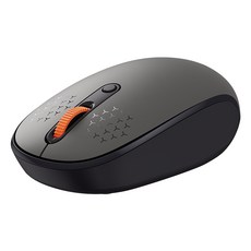 베이스어스 저소음 블루투스 옵티컬 무선 마우스 2.4G F01B, 그레이