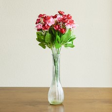 앙플랜트 조화 장미 성묘 부쉬 꽃다발 15p, 레드, 3개