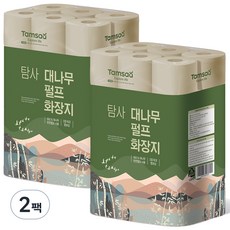 탐사 대나무 펄프 화장지 3겹 30m, 30개입, 2개 30롤, 2팩