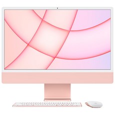 Apple 2021 아이맥 24, 핑크, M1 8-Core, 16GB, SSD 256GB, Apple M1 8 core, Gigabit Ethernet, Retina 4.5K