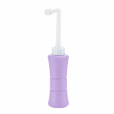 攜帶式沖洗器, 500ml, 紫色, ABS、PP材質, 耐高溫消毒, 伸縮導管, 防滑腰身, 1個