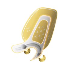 vanibaby升級版洗屁屁神器, 加寬款矽膠吸盤穩吸防滑, 多檔可調洗澡架, 柔軟舒適靠背, 170o傾斜人體工學設計, 黃色, 1個