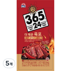 해표 365 24 더 매운 육포, 30g, 5개