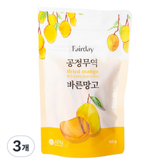 Fairday 페어데이 공정무역 바른 건망고 망고100%, 150g, 3개