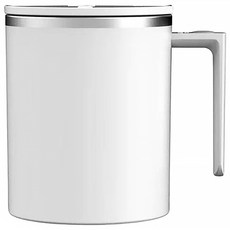 Mufasa 電動磁力攪拌杯 升級款 miban2 白色 360ml 食品級316不鏽鋼內膽 全機防水
