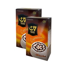 G7 카푸치노 모카 수출용 커피믹스, 18g, 12개입, 8개