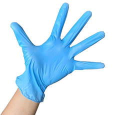 MEDIHAND 美恆 藍色合成手套, 低敏 無粉, 重型耐用, 100入, M, 藍色, 1盒