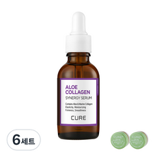 김정문알로에 큐어 콜라겐 시너지 세럼 30g + 2X크림 3.5g x 2p, 6세트