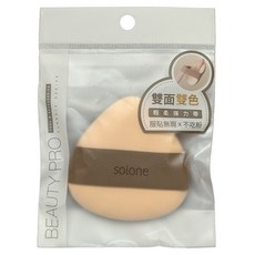Solone 彈力雙面舒芙蕾海綿 三角飯糰, 質地細緻, 乾濕兩用, 1個
