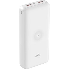 스카이 필 WX20 고속충전 PD 대용량 무선 보조배터리 20000mAh 멀티단자 화이트 SKY-WX20PD