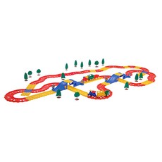 VIKINGTOYS 森林城市搬運列車豪華組，柔軟性強，安全玩具，原裝進口, 1組