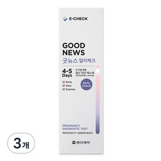 이체크 굿뉴스 얼리체크 임신진단 테스트기, 4개입, 3개