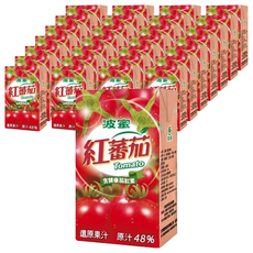 波蜜 紅蕃茄汁, 含健康茄紅素, 果汁48%, 250毫升, 250ml, 30入
